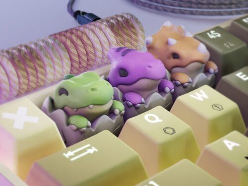 Dino Hatching Keycaps