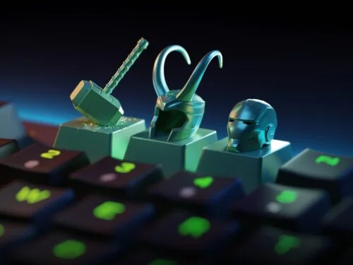 Thor, Loki AND Ironman 3D Keycap set