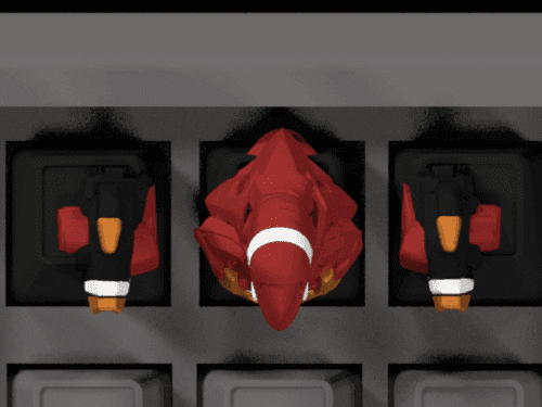 Evangelion keycaps Eva 02