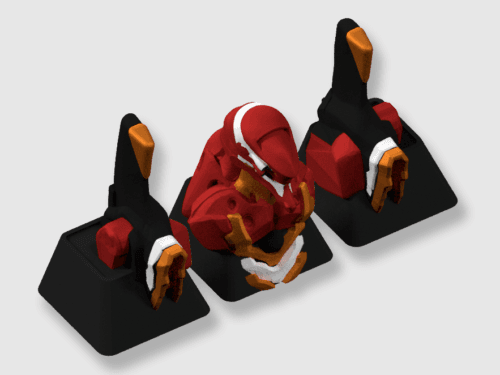 Evangelion keycaps Eva 02